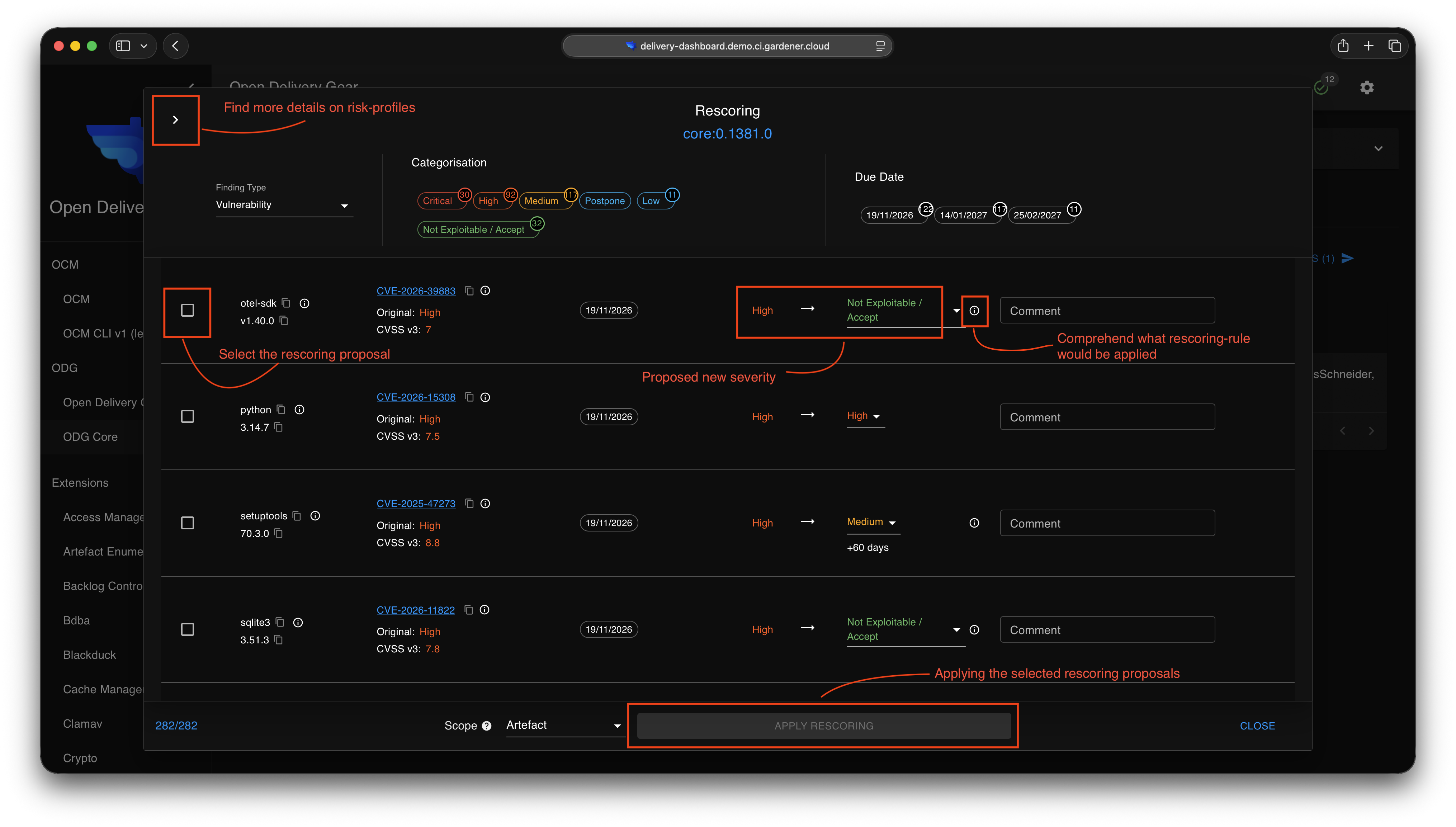 Assisted Rescoring View