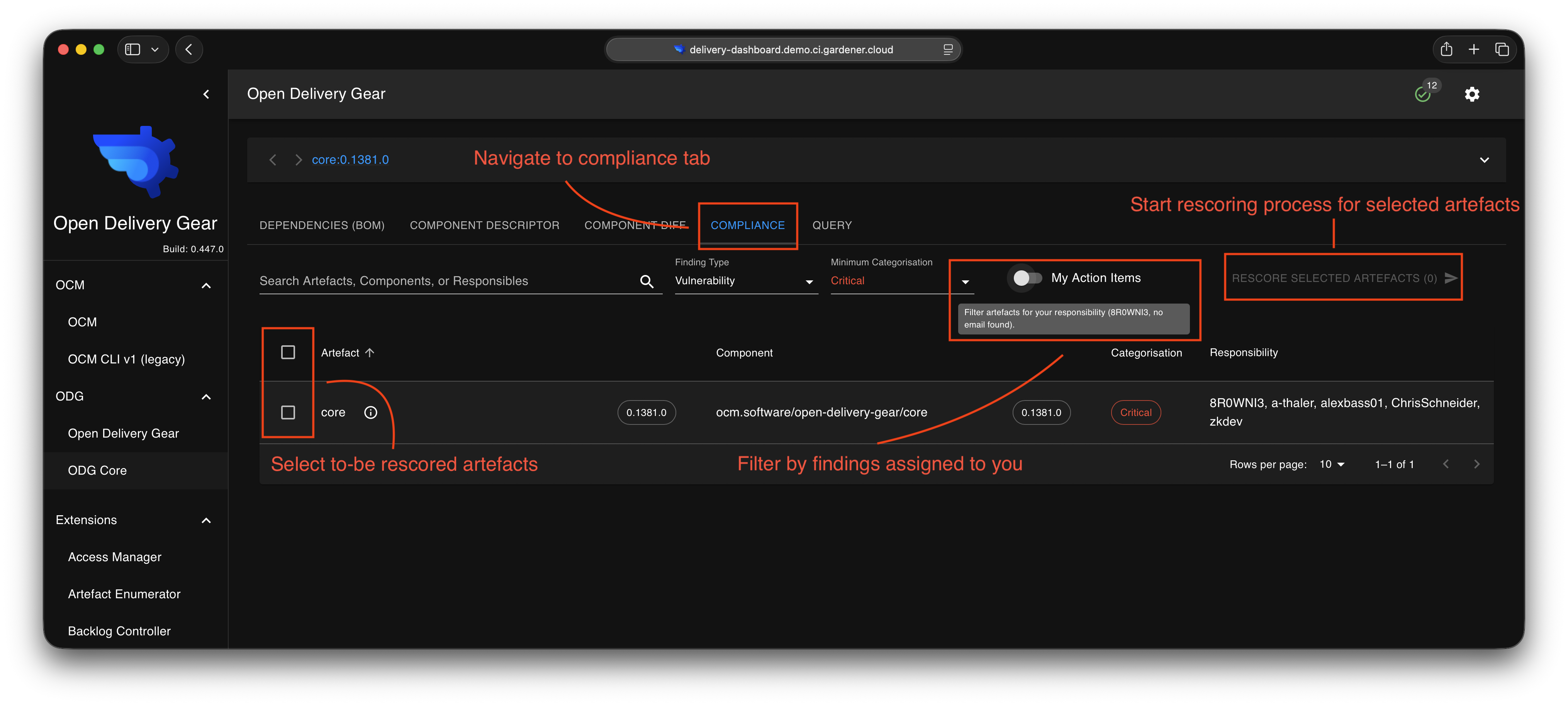 Compliance View